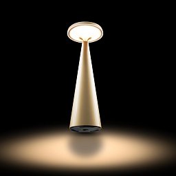 Obrázek pro produkt Nabíjecí stmívatelné LED stolní svítidlo OPERA zlatá 1,9W 2700K IP44 USB Ra95 s nabíjecí základnou - CENTURY