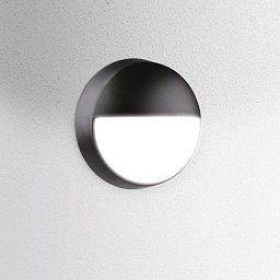 Obrázek pro produkt Venkovní nástěnné LED svítidlo kulaté OASI CCT 14W 3000/4000/6500K IP54 černá - CENTURY