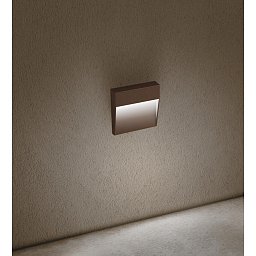 Obrázek pro produkt SEGNAPASSO LED PASEO QUADRATO venkovní nástěnné svítidlo corten 4W 4000K IP54 - CENTURY