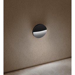 Obrázek pro produkt SEGNAPASSO LED PASEO TONDO venkovní nástěnné svítidlo černá 4W 4000K IP54 - CENTURY