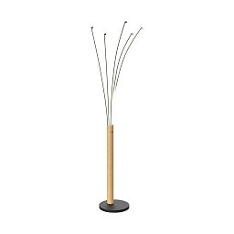 Obrázek pro produkt ML4767-3BMD VELDEN stojací lampa černá-dřevo - ZUMALINE