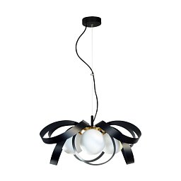Obrázek pro produkt 1139 závěsné svítidlo NELA FLAT 65 cm černá-zlatá - ZUMALINE