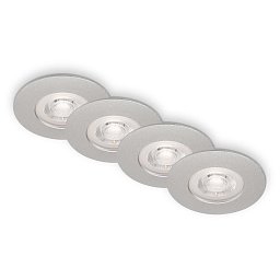 Obrázek pro produkt LED vestavná svítidla, pr.9 cm, 4x LED, 4,9 W, 480 lm, matný chrom - BRILONER