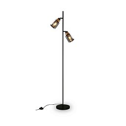 Obrázek pro produkt Stojací svítidlo, 150 cm, 2x E27, max. 10W, černá - BRILONER