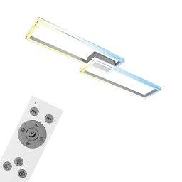 Obrázek pro produkt CCT stropní svítidlo, 119,5 cm, 45W, 400lm, hliník-chrom - BRILONER