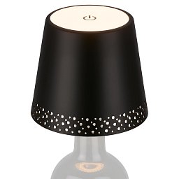 Obrázek pro produkt LED nabíjecí stolní lampa, 11 cm, USB-C, 2,6W, 280lm, černá - BRILONER