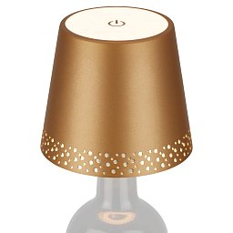Obrázek pro produkt LED nabíjecí stolní lampa, 11 cm, USB-C, 280lm, zlatá - BRILONER