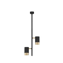 Obrázek pro produkt Svítidlo závěsné PONGO černá / zlatá LED 2x GU10 10W 230V - NOVALUCE
