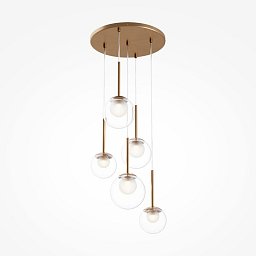 Obrázek pro produkt Závěsné svítidlo Basic form G9 5x20W zlatá kov sklo designové - MAYTONI