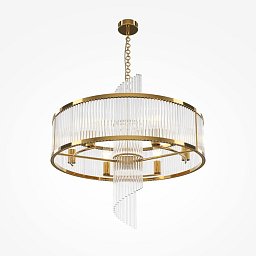 Obrázek pro produkt Závěsné svítidlo Frame E14 6x60W zlatá kov křišťálový design - MAYTONI