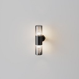 Obrázek pro produkt Nástěnné svítidlo Amas E27 2x60W černý hliník průhledné sklo IP54 - MAYTONI