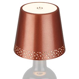 Obrázek pro produkt Nabíjecí stolní lampa, 11 cm, 2,6W, 280lm, měď - BRILONER