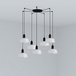 Obrázek pro produkt TATAWIN S závěsné svítidlo 7x žárovka, bílá - FARO