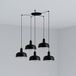 Obrázek pro produkt TATAWIN S závěsné svítidlo 5x žárovka, černá - FARO