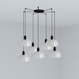 Obrázek pro produkt TATAWIN M závěsné svítidlo 7x žárovka, bílá - FARO