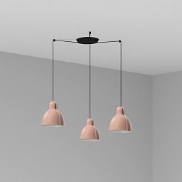 Obrázek pro produkt VENICE 200 závěsné svítidlo 3x žárovka, růžová - FARO