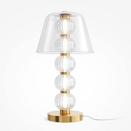 Obrázek pro produkt AKCE - Stolní lampa Amulet 3000K 10W teplá bílá 500lm zlatá kov sklo - MAYTONI