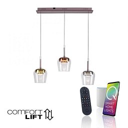 Obrázek pro produkt LED závěsné svítidlo Q-KON 3-ramenné vícebarevné Smart Home ZigBee 2700-5000K - PAUL NEUHAUS