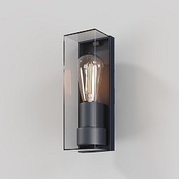 Obrázek pro produkt Nástěnné svítidlo Conf E27 15W černý hliník IP65 čiré sklo - MAYTONI