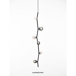 Obrázek pro produkt Závěsné svítidlo IVY VERTICAL 6 růžová / kouřová / opál 6x 1,2W 91lm G4 24V - BROKIS