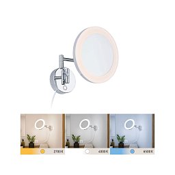 LED kosmetické zrcadlo Masua IP44 CCT 230V 4W chrom - PAULMANN Obrázek pro produkt LED kosmetické zrcadlo Masua IP44 CCT 230V 4W chrom - PAULMANN