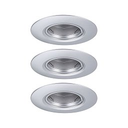 Obrázek pro produkt Vestavné svítidlo 3ks-sada nevýklopné kruhové 90mm GU10 max. 3x10W 230V matný chrom - PAULMANN