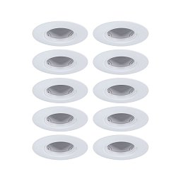 Obrázek pro produkt Vestavné svítidlo 10ks-sada nevýklopné kruhové 90mm GU10 max. 10x10W 230V bílá - PAULMANN