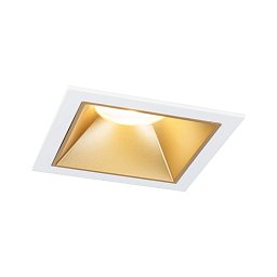 Obrázek pro produkt LED vestavné svítidlo 3-krokové-stmívatelné Cole Coin základní sada IP44 hranaté 88x88mm Coin 3x6W 230V stmívatelné 2700K bílá/zlatá mat - PAULMANN