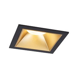 Obrázek pro produkt LED vestavné svítidlo 3-krokové-stmívatelné Cole Coin IP44 hranaté 88x88mm Coin 6W 230V stmívatelné 2700K černá/zlatá mat - PAULMANN