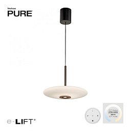 Obrázek pro produkt Závěsné svítidlo PURE E-Vitrum LED 8W 2700-5700K + LED 10W 2700-5700K hnědá / opál - PAUL NEUHAUS