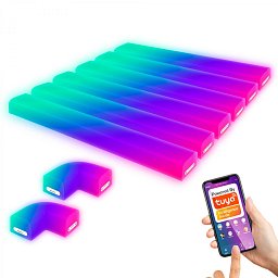 Obrázek pro produkt Smart LED RGBIC nástěnné svítidlo, 36 cm, 24W, bílé - BRILO