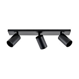 Obrázek pro produkt Deko-Light stropní přisazené svítidlo Can Tilt hranaté, 3x 7,5 W GU10, černá