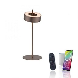 Obrázek pro produkt LED stolní lampa Q-ROTATE tmavá hnědá Smarthome ZigBee 2700-5000K - PAUL NEUHAUS