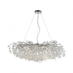 Obrázek pro produkt Závěsné svítidlo RICICLE chrom s křišťalovými přívěsky 120cm - PAUL NEUHAUS