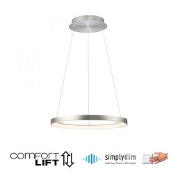 Obrázek pro produkt HOOP LED závěsné svítidlo hliník nastavitelná výška paměťová funkce SimplyDim 3000K - PAUL NEUHAUS