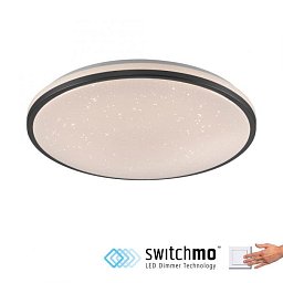 Obrázek pro produkt KYLE LED stropní svítidlo průměr 49cm černé hvězdné nebe krokově stmívatelné 3000K - JUST LIGHT
