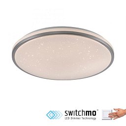 Obrázek pro produkt KYLE LED stropní svítidlo průměr 49cm stříbrné hvězdné nebe krokově stmívatelné 3000K - JUST LIGHT