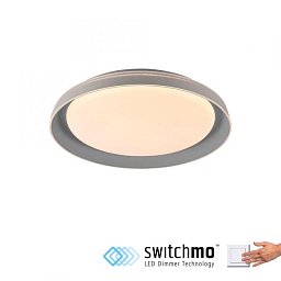 Obrázek pro produkt SATI LED stropní svítidlo šedá průměr 43cm paměťová funkce krokově stmívatelné 3000K - JUST LIGHT
