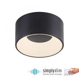 Obrázek pro produkt TANIKA LED stropní svítidlo černé průměr 16cm stmívatelné SimplyDim 3000K - JUST LIGHT