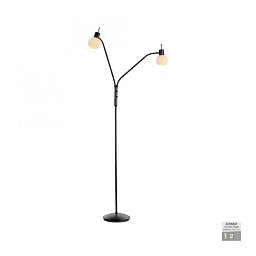 Obrázek pro produkt LOKI LED stojací svítidlo černé 2-ramenné flexibilní nastavitelné s vypínačem 3000K - JUST LIGHT