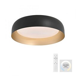 Obrázek pro produkt OSKO LED stropní svítidlo průměr 40 černá stmívatelné dálkovým ovladačem CCT 2700-5000K - JUST LIGHT