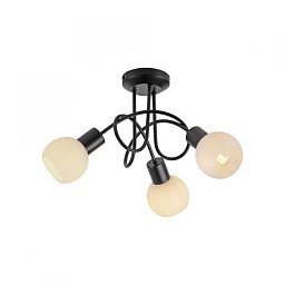 Obrázek pro produkt LOKI LED stropní svítidlo černé 3 ramenné opálové sklo do obývacího pokoje 3000K - JUST LIGHT