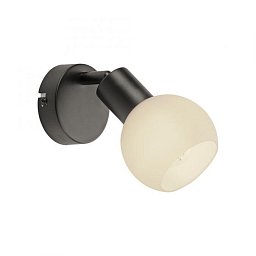 Obrázek pro produkt LOKI LED nástěnné a stropní svítidlo 1 ramenné černé otočný spot 3000K - JUST LIGHT