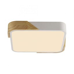 Obrázek pro produkt BILA LED stropní svítidlo hranaté bílé dřevodekor nadčasový design 3000K - JUST LIGHT
