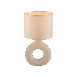 Obrázek pro produkt CARARA stolní lampa béžová vypínač látkové stínidlo na noční stolek - JUST LIGHT