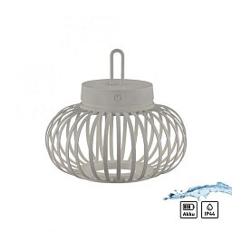 Obrázek pro produkt AKUBA LED stolní lampa průměr 25cm moblní na baterie USB IP44 stmívatelné dotykem 2700K - JUST LIGHT