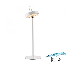 Obrázek pro produkt AMAG LED stolní lampa bílá na baterie dotykový stmívač ochrana proti stříkající vodě USB 2700K - JUST LIGHT