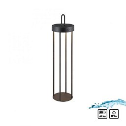 Obrázek pro produkt ANSELM LED stolní lampa na baterie černá 50cm dotykový stmívač IP44 zahradní svítidlo 2700K - JUST LIGHT