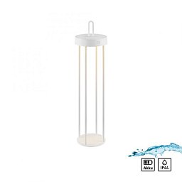 Obrázek pro produkt ANSELM LED stolní lampa na baterie bílá 50cm dotykový stmívač IP44 zahradní svítidlo 2700K - JUST LIGHT