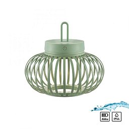 Obrázek pro produkt AKUBA LED stolní lampa průměr 25cm zelená na baterie USB IP44 stmívatelné dotykem 2700K - JUST LIGHT